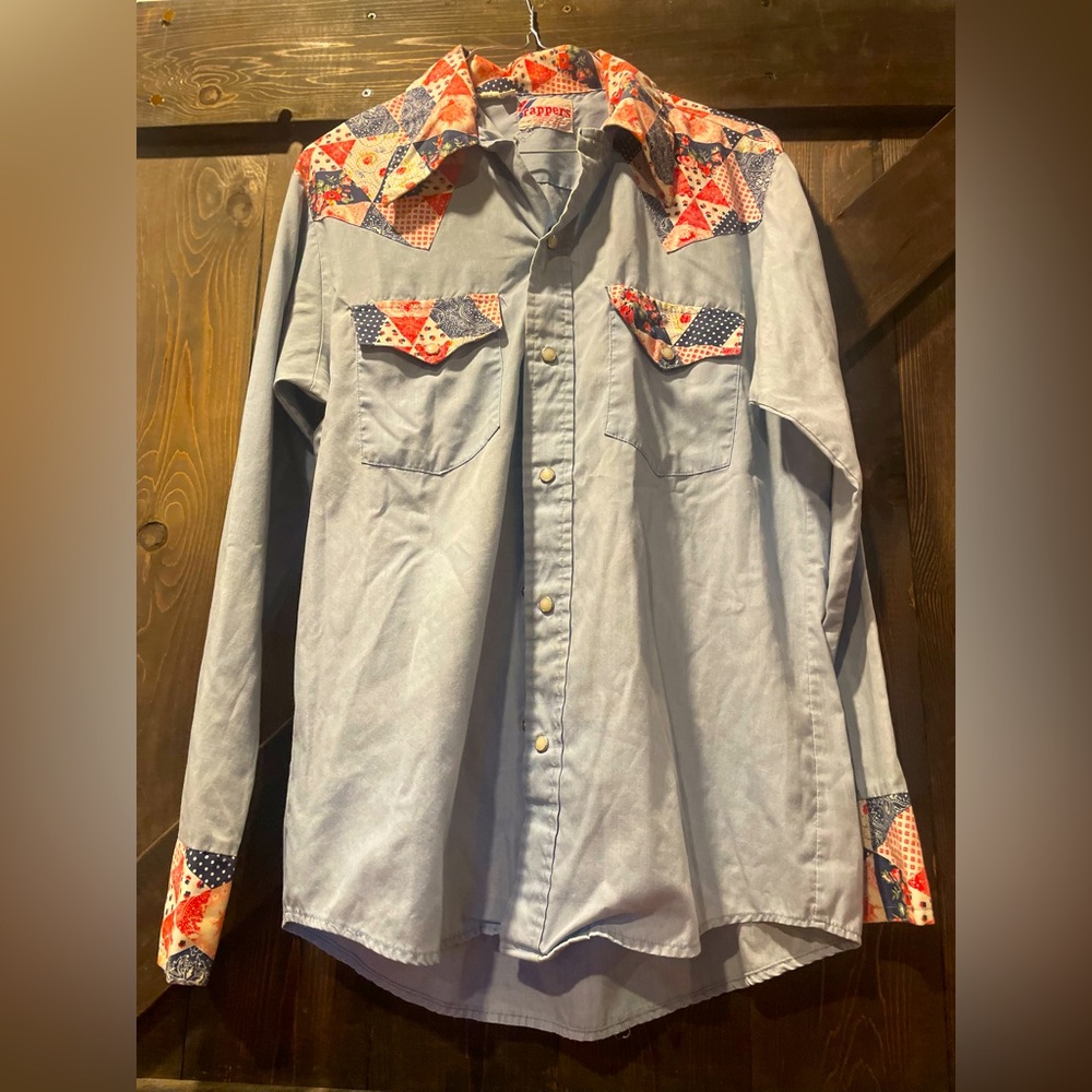 Vintage 70’s Cowboy button down shirt